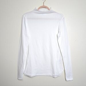 Frank & Eileen White Supima Cotton Mock Neck Tee XS Tee Lab Layering Top